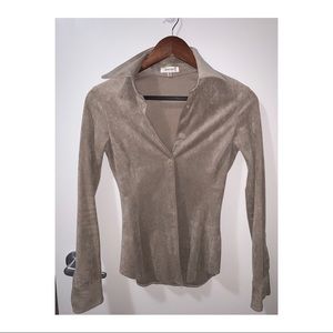 ✨ Babaton Vineet Vegan Suede Blouse